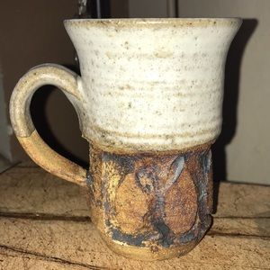 Very Vintage/Rare Signed Stoneware Mug Primitive